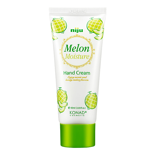 Konad niju Melon Moisture hand cream Корейский увлажняющий крем для кожи рук с маслами арганы, оливы, ши, витамином Е и экстрактом дыни, 60 мл