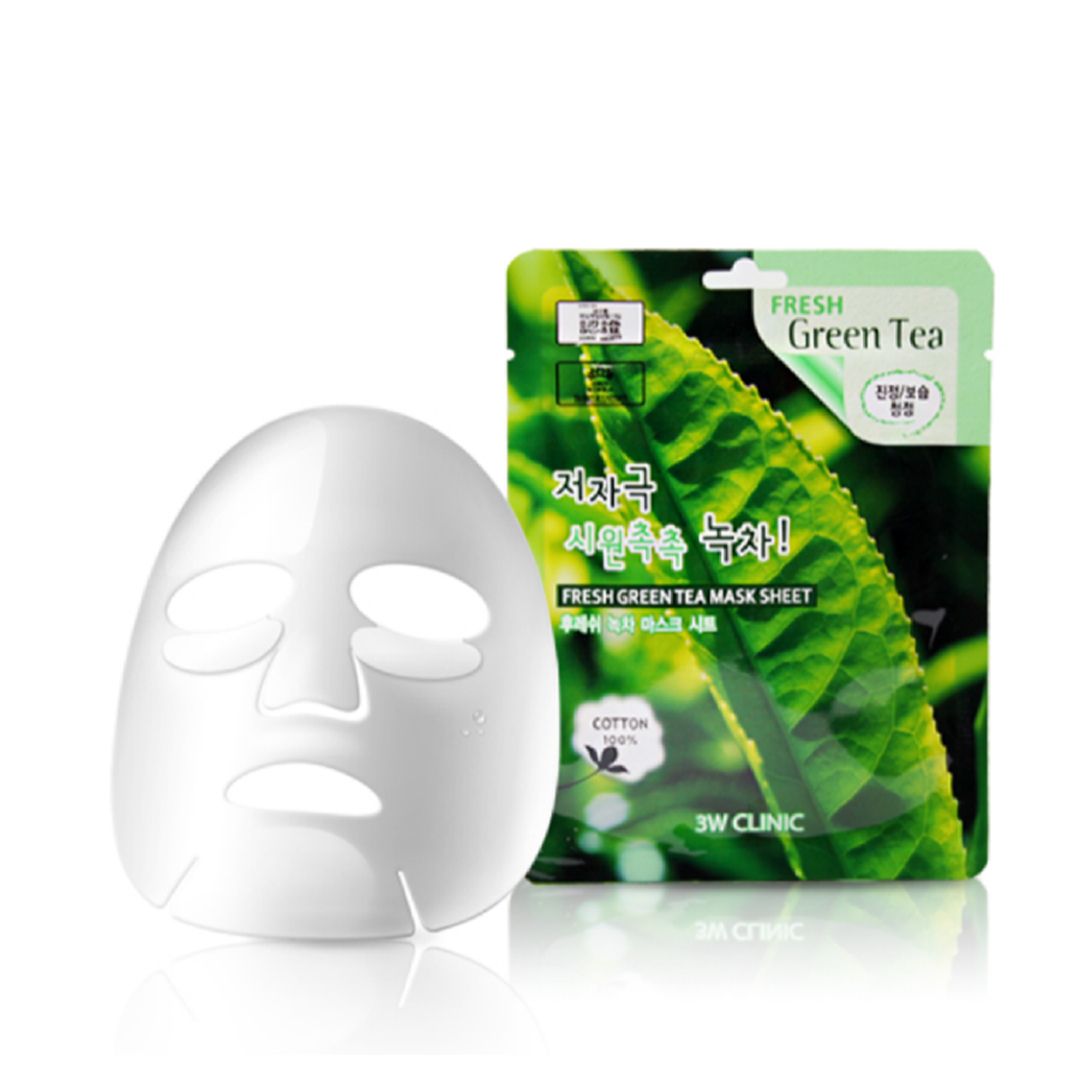 Тканевая маска в холодильнике. 3w Clinic тканевая маска для лица с зеленым чаем. 3w Clinic маска тканевая с экстрактом зеленого чая - Fresh Green Tea Mask Sheet, 23мл. 3w Clinic тканевая маска для лица Fresh White. [3w Clinic] набор тканевая маска для лица с зеленым чаем Fresh Green Tea Mask Sheet 10 шт.
