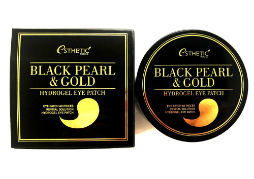 Esthetic House Гидрогелевые патчи для глаз Чёрный Жемчуг/Золото BLACK PEARL&GOLD HYDROGEL EYEPATCH