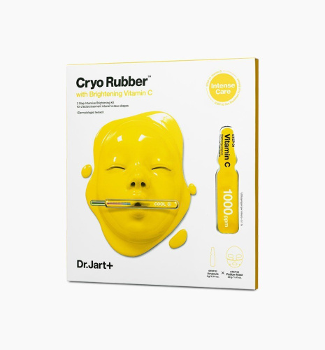 Dr.Jart+ Cryo Rubber with Brightening Vitamin C Mask Моделирующая маска для выравнивания тона (1 маска 40г; ампульная сыворотка 4 мл)