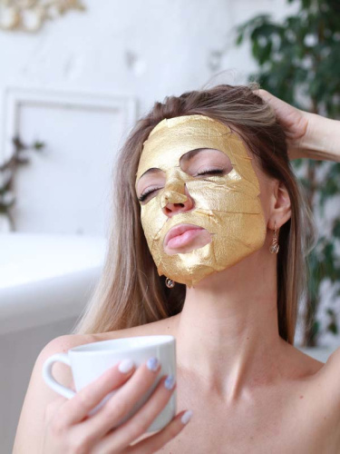 KARATICA Gold Duck’s Egg GDII Foil Mask Дышащая маска из золотой фольги с лецитином, 3 шт фото 7