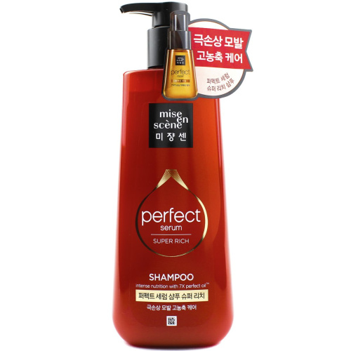 Mise en scene Perfect serum super rich shampoo Шампунь для волос интенсивно восстанавливающий 680 мл