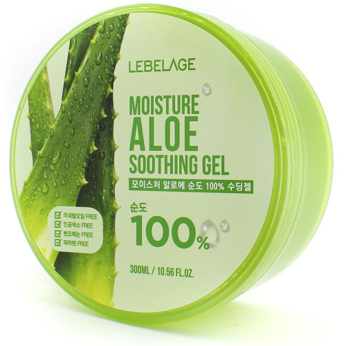 Lebelage Moisture Aloe 100% Soothing Gel Гель Универсальный успокаивающий с экстрактом алоэ 300 мл