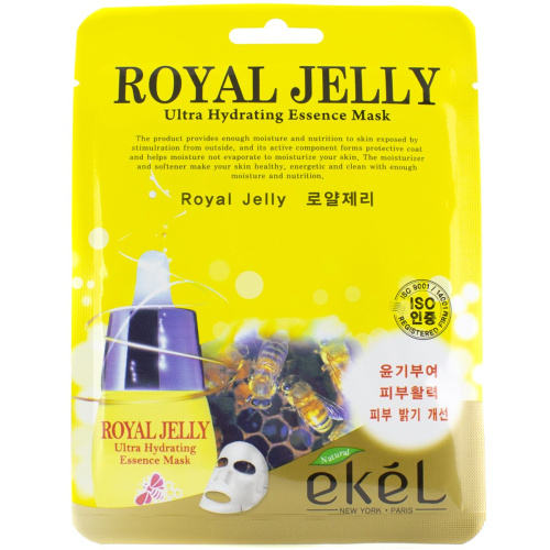 Ekel Ultra Hydrating Essence Mask Royal Jelly Тканевая маска с экстрактом маточого молочка 25 мл