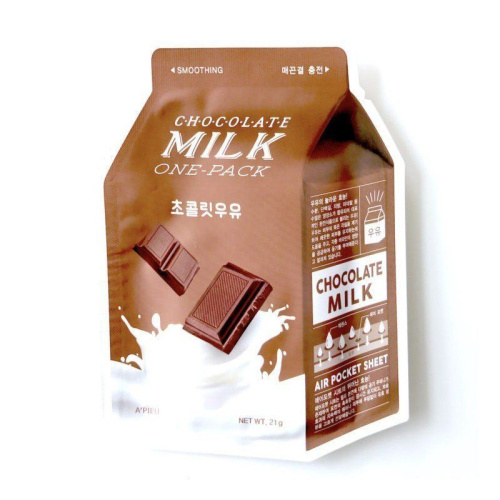 A'PIEU Смягчающая маска с экстрактом какао и сливы Chocolate Milk One-Pack