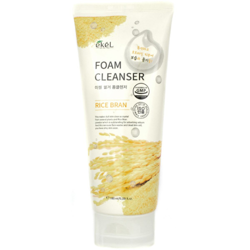 Ekel Foam Cleanser 180 мл Rice Bran Пена для умывания с рисовыми отрубями