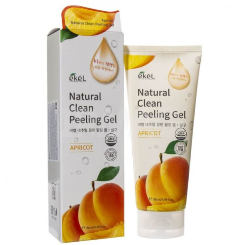 Ekel Natural Clean Peeling Gel 180ml, Apricot Пилинг гель-скатка для лица и тела с Абрикосом для сухой и чувствительной кожи, 180 мл