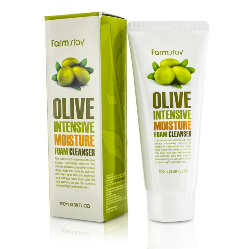 FarmStay Увлажняющая пенка для умывания с экстрактом оливы Olive Intensive Moisture Foam Cleanser