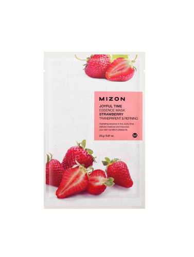 MIZON Тканевая маска для лица с экстрактом клубники Joyful Time Essence Mask Strawberry