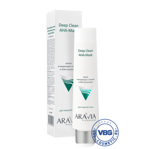 ARAVIA Professional Маска очищающая с глиной и AHA-кислотами для лица Deep Clean AHA-Mask 100 мл/15