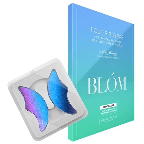 BLOM Микроигольные патчи с  экстрактом лакрицы для носогубных складок, 2 пары																			