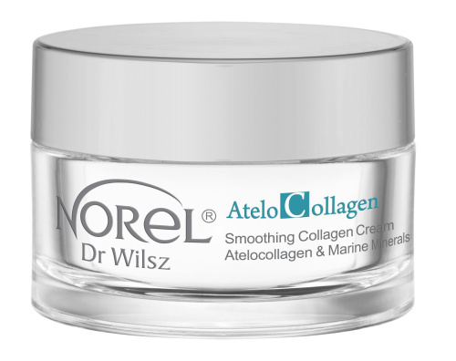 Norel Dr. Wilsz AteloCollagen – Smoothing collagen cream Разглаживающий морщины крем с коллагеном, гиалуроновой кислотой трех видов, морской водой и витамином С