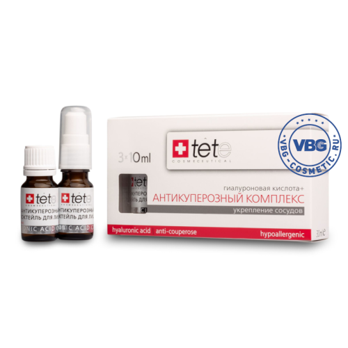 TETe Hyaluronic acid + Anticouperose complex 3*10 ml Гиалуроновая кислота + Антикуперозный комплекс