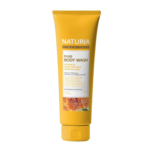 NATURIA Гель для душа Мед/Лилия PURE BODY WASH (Honey & White Lily), 100 мл