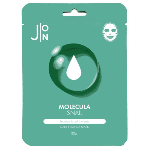 J:ON Набор/Тканевая маска для лица Улиточный Муцин MOLECULA SNAIL DAILY ESSENCE MASK 23 мл, 10 шт