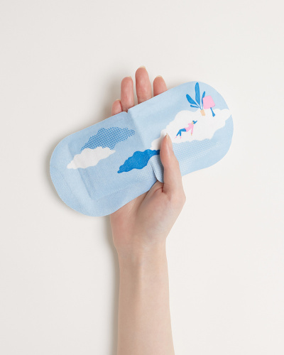STEAMBASE DAILY EYEMASK FLEECY CLOUD Паровая анти стресс маска для глаз с ароматом жасмина, 5 шт фото 3