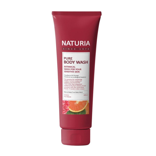 NATURIA Гель для душа Клюква/Апельсин PURE BODY WASH (Cranberry & Orange), 100 мл