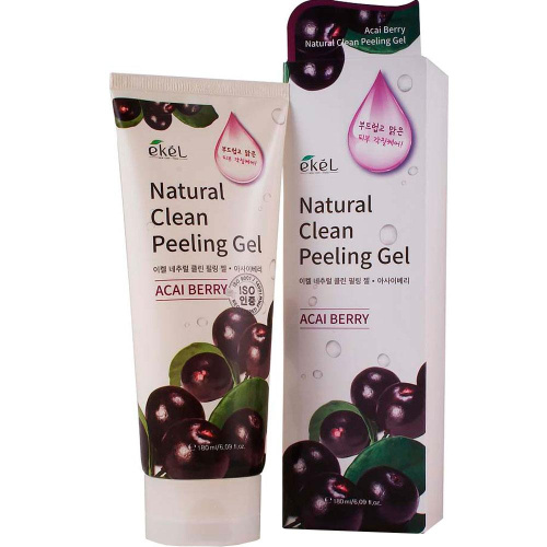 Ekel Natural Clean Peeling Gel 180ml  Пилинг гель-скатка для лица и тела, 180 мл 