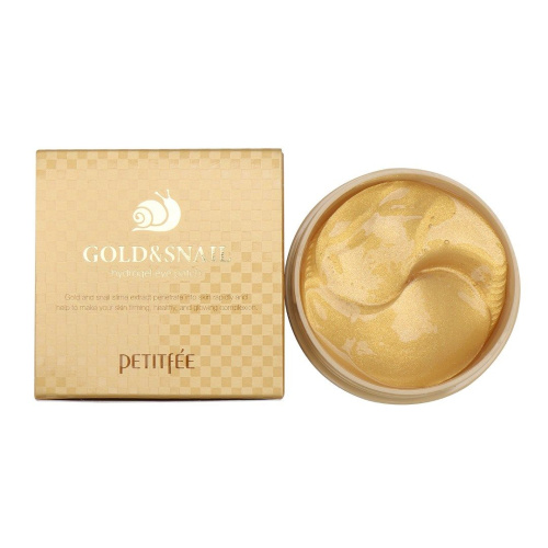 Petitfee Gold & Snail Eye Patch Гидрогелевые патчи с золотом и муцином улитки, 60 шт./30 пар