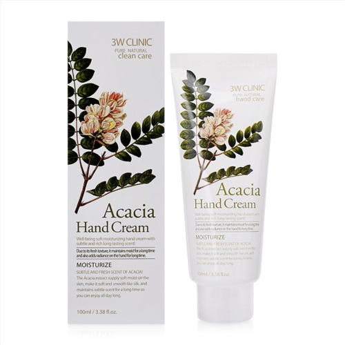 3W Clinic Увлажняющий крем для рук с экстрактом акации Moisturizing Acacia Hand Cream