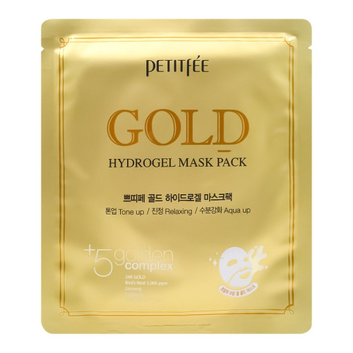 Petitfee Гидрогелевая маска для лица с золотым комплексом Gold Hydrogel Mask Pack