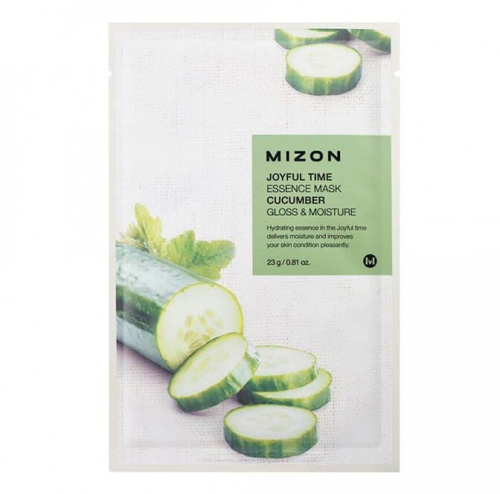 MIZON Тканевая маска для лица с экстрактом огурца Joyful Time Essence Mask Cucumber