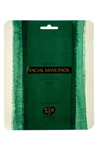 WHAMISA Organic Facial Mask Pack (Real Kelp Sheet) Маска для лица из морских водорослей