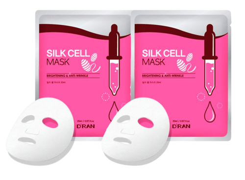 D'RAN Silk Cell Mask Шелковая маска, 2 шт