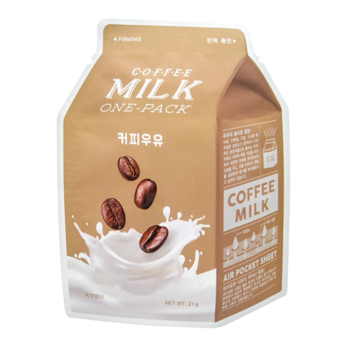 A'PIEU Укрепляющая маска с экстрактом кофе и коллагеном Coffee Milk One-Pack