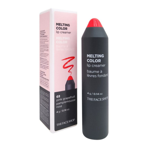 THE FACE SHOP Тающая губная помада Melting Color Lip Creamer #03 Pink Grapefruit