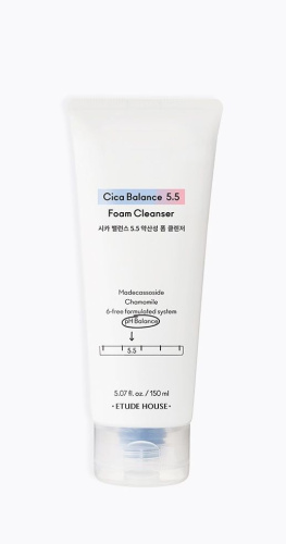 ETUDE HOUSE Очищающая слабокислотная пенка Cica Balance 5.5 Foam Cleanser