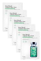 CELARION Deep Miracle Ampoule Sheet Mask-CENTELLA ASIATICA calming Успокаивающая тканевая маска для лица с центеллой азиатской, 5 шт.