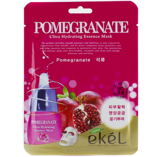 Ekel Ultra Hydrating Essence Mask Pomegranate Тканевая маска с экстрактом граната 25 мл