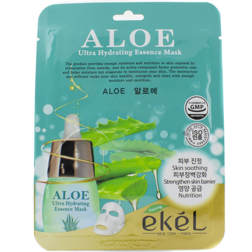 Ekel Ultra Hydrating Essence Mask Aloe Тканевая маска с алоэ 25 мл