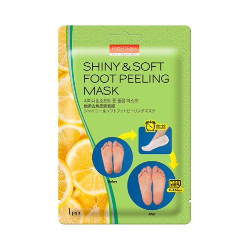 PUREDERM Shiny&Soft Foot Peeling Mask  Отшелушивающая маска для ног, 1 пара