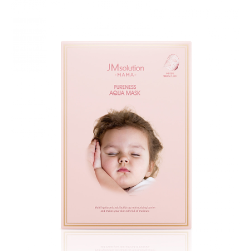 JM Solution Pureness Aqua Mask Гипоаллергенная увлажняющая тканевая маска для ухода в период беременности, 1 шт.