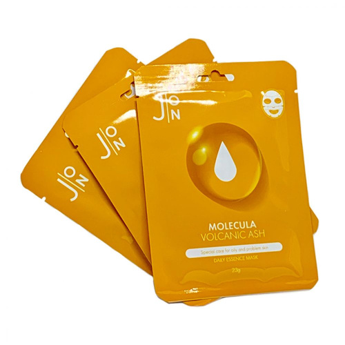 J:ON Набор/Тканевая маска для лица Вулканический Пепел MOLECULA VOLCANIC DAILY ESSENCE MASK 23 мл, 10 шт