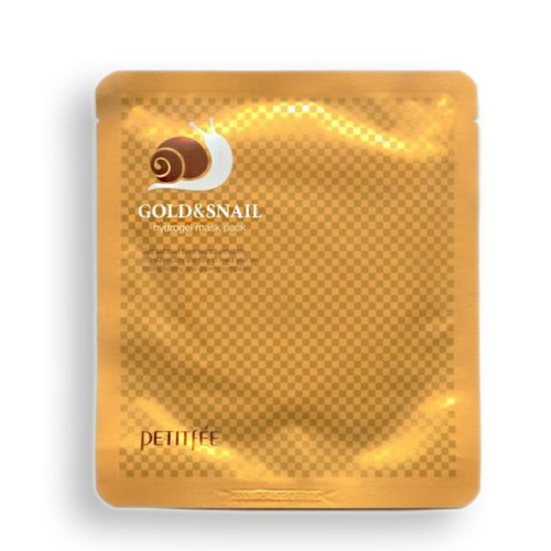 PETITFEE Набор/Маска для лица гидрогелевая Золото/Улитка Gold&Snail Transparent Gel Mask Pack, 5 шт