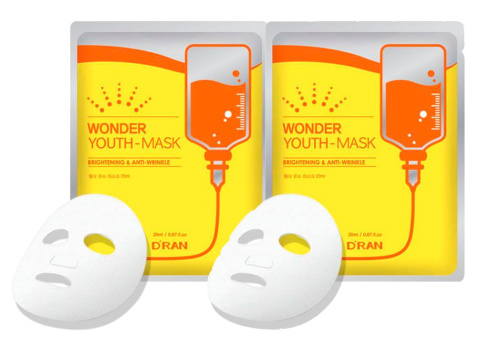 D'RAN Wonder Youth Mask Омолаживающая чудо маска, 2 шт