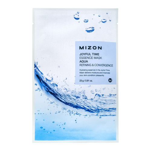 MIZON Тканевая маска для лица с морской водой Joyful Time Essence Mask Aqua