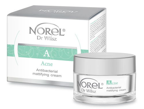 Norel Dr. Wilsz Acne - Antibacterial mattifying cream Антибактериальный матирующий крем для комбинированной и жирной кожи