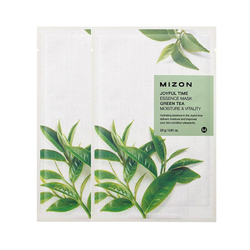 MIZON Тканевая маска для лица с экстрактом зелёного чая Joyful Time Essence Mask Green Tea