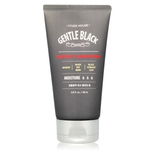 ETUDE HOUSE Пенка для умывания для мужской кожи Gentle Black One Shot Cleansing Foam