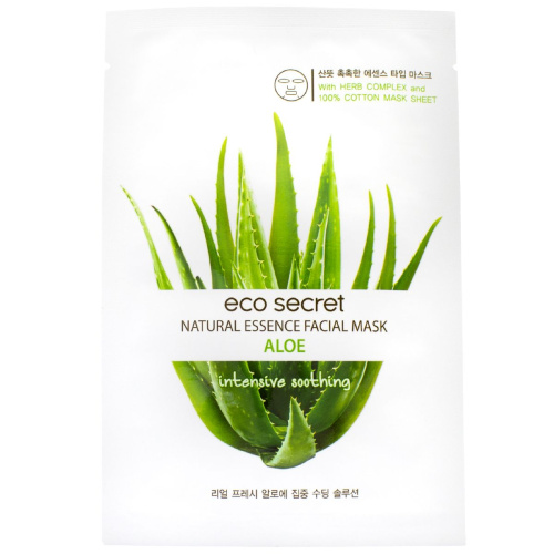 Eco Secret Natural Essence Facial Mask-Aloe Тканевая маска с эссенцией 20 мл