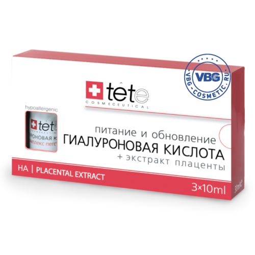 TETe Hyaluronic Acid + Placental Extract 3*10 ml Гиалуроновая кислота + Экстракт плаценты