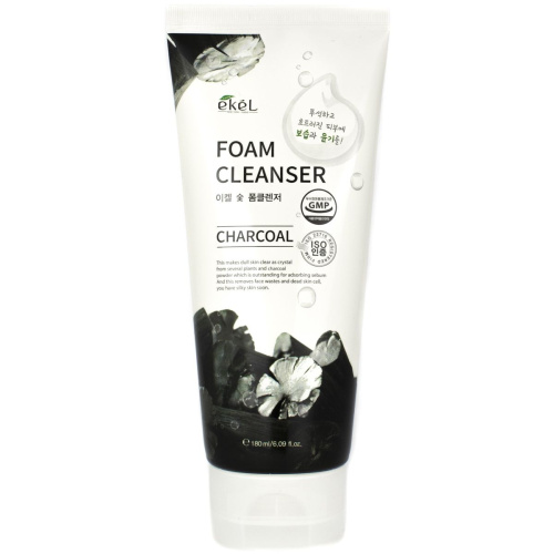 Ekel Foam Cleanser 180 мл Charcoal Пена для умывания с экстрактом древесного угля