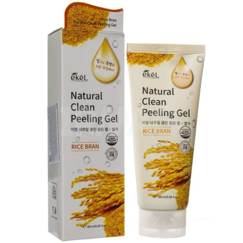 Ekel Peeling Gel 180 мл Rice Bran Пилинг для лица с рисовыми отрубями